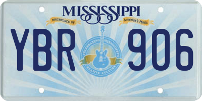 MS license plate YBR906