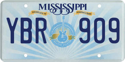 MS license plate YBR909