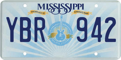MS license plate YBR942