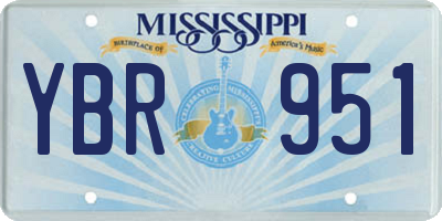 MS license plate YBR951