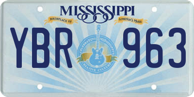 MS license plate YBR963