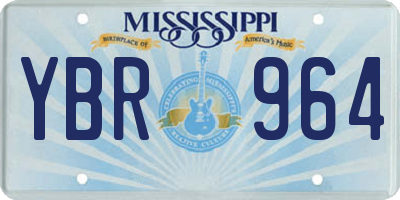 MS license plate YBR964
