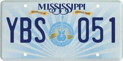 MS license plate YBS051