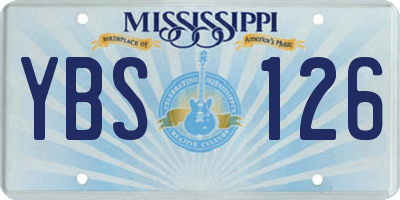 MS license plate YBS126