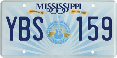 MS license plate YBS159