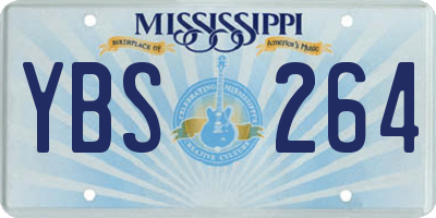 MS license plate YBS264