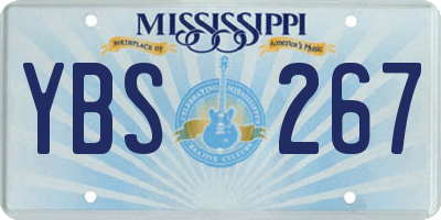 MS license plate YBS267
