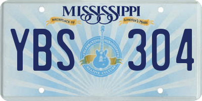 MS license plate YBS304