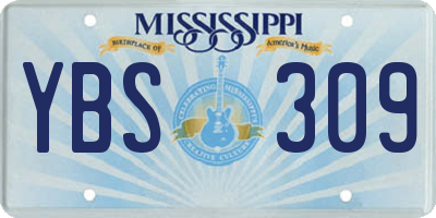 MS license plate YBS309
