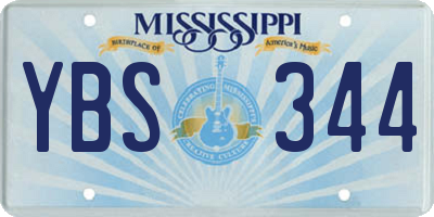 MS license plate YBS344