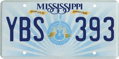 MS license plate YBS393