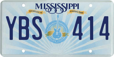 MS license plate YBS414