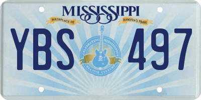 MS license plate YBS497