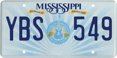 MS license plate YBS549