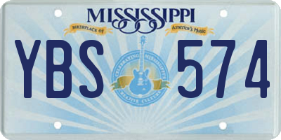 MS license plate YBS574