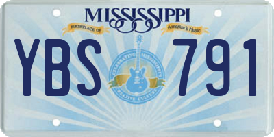 MS license plate YBS791