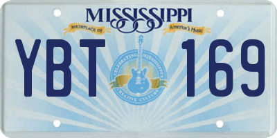 MS license plate YBT169