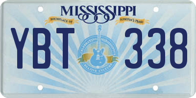 MS license plate YBT338
