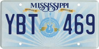 MS license plate YBT469