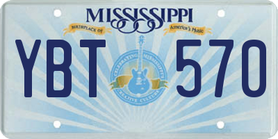 MS license plate YBT570