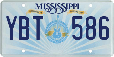 MS license plate YBT586
