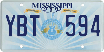 MS license plate YBT594