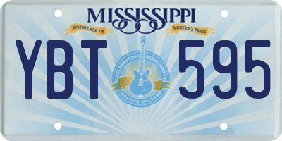 MS license plate YBT595