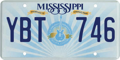 MS license plate YBT746
