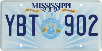 MS license plate YBT902