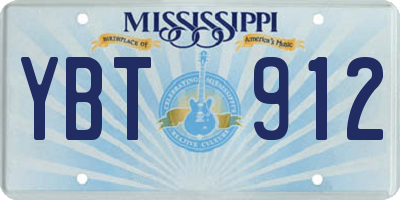 MS license plate YBT912