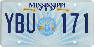 MS license plate YBU171