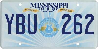 MS license plate YBU262