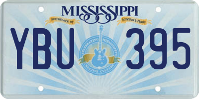MS license plate YBU395