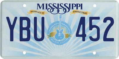 MS license plate YBU452