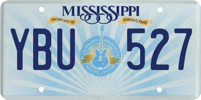 MS license plate YBU527