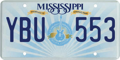 MS license plate YBU553