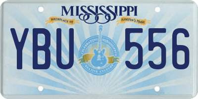 MS license plate YBU556