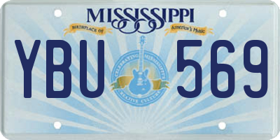 MS license plate YBU569