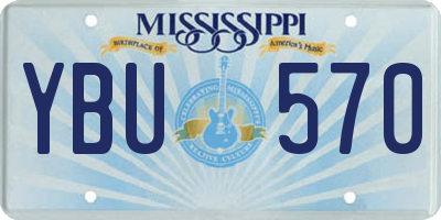 MS license plate YBU570