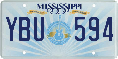 MS license plate YBU594
