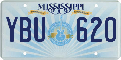 MS license plate YBU620