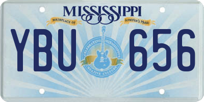 MS license plate YBU656