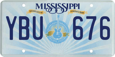 MS license plate YBU676