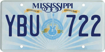 MS license plate YBU722