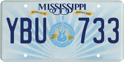 MS license plate YBU733