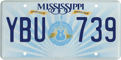 MS license plate YBU739