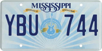 MS license plate YBU744