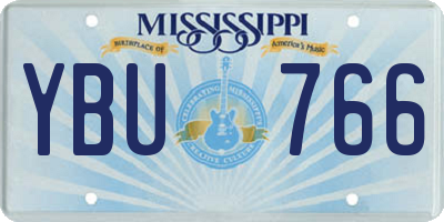MS license plate YBU766