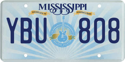 MS license plate YBU808