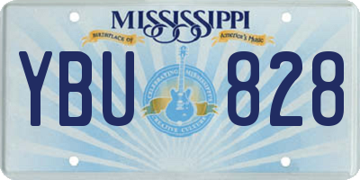 MS license plate YBU828
